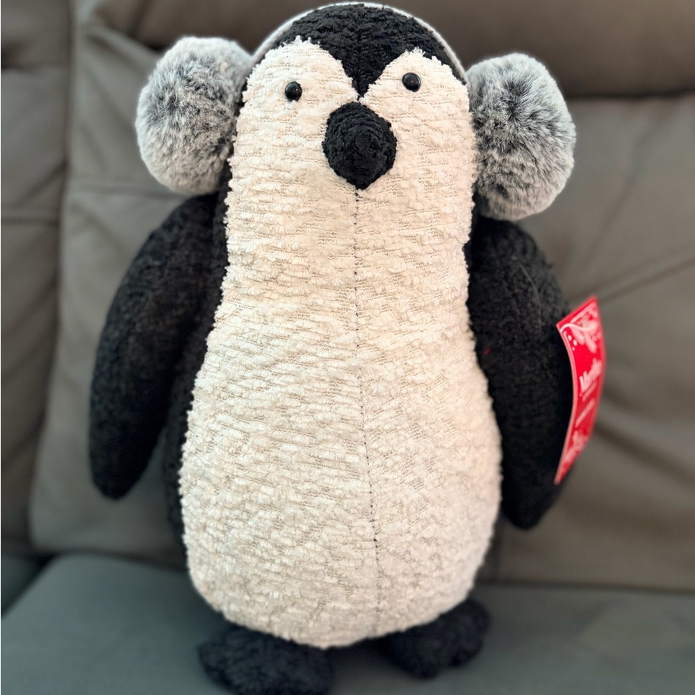 Martha Stewart Black and White Weighted Plush Penguin